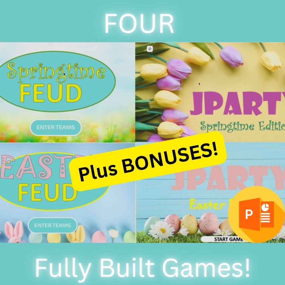 Spring & Easter MEGA Bundle: 4 PowerPoint Games + 20 Activities