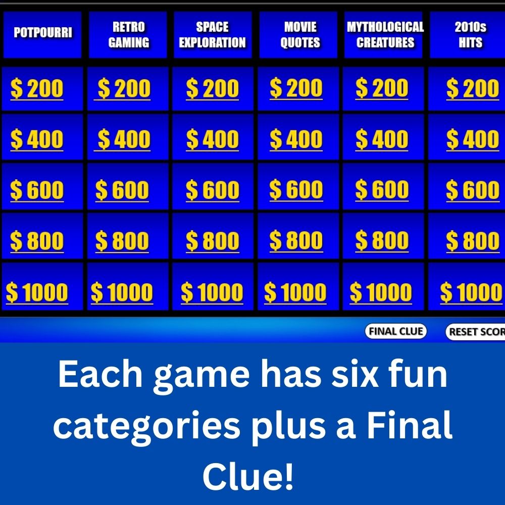 JParty General Knowledge Trivia Bundle (Vol. 1–3)
