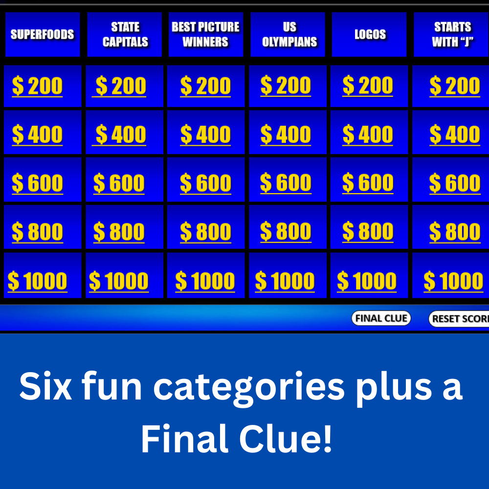 JParty PowerPoint Game - General Knowledge Volume 3