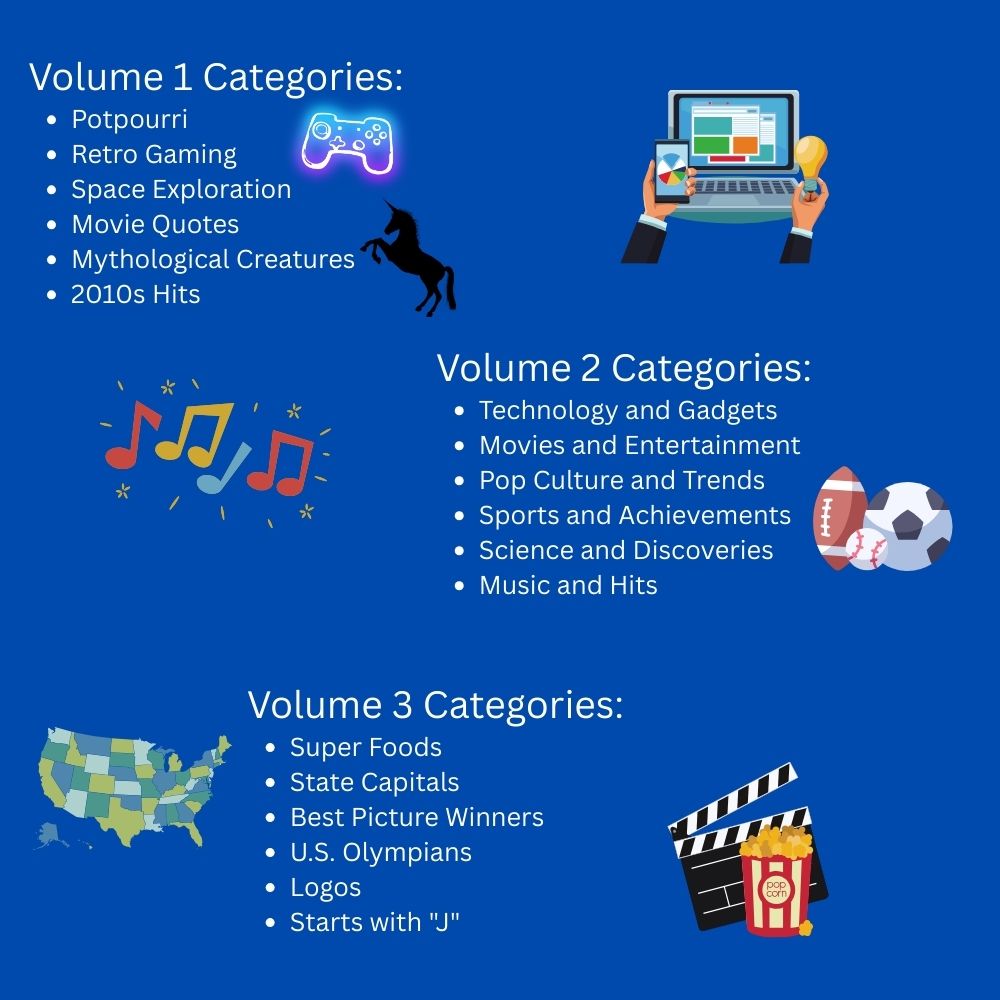 JParty General Knowledge Trivia Bundle (Vol. 1–3)