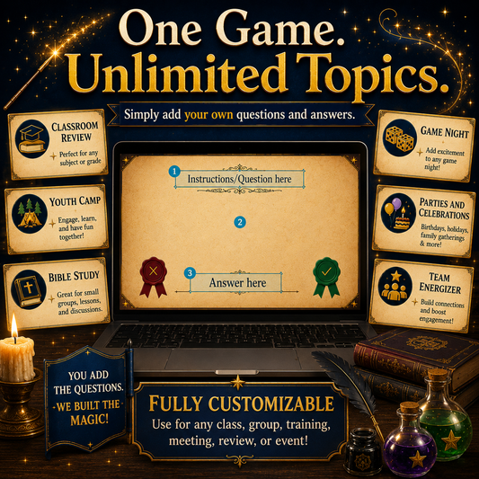 Witches & Wizards Quiz Game – Interactive PowerPoint Review Game