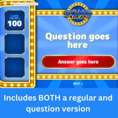 Song Showdown: Guess the Song Music Game for PowerPoint (2 Versions Included)