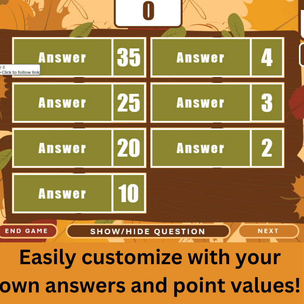 Thanksgiving Feud - DIY Version