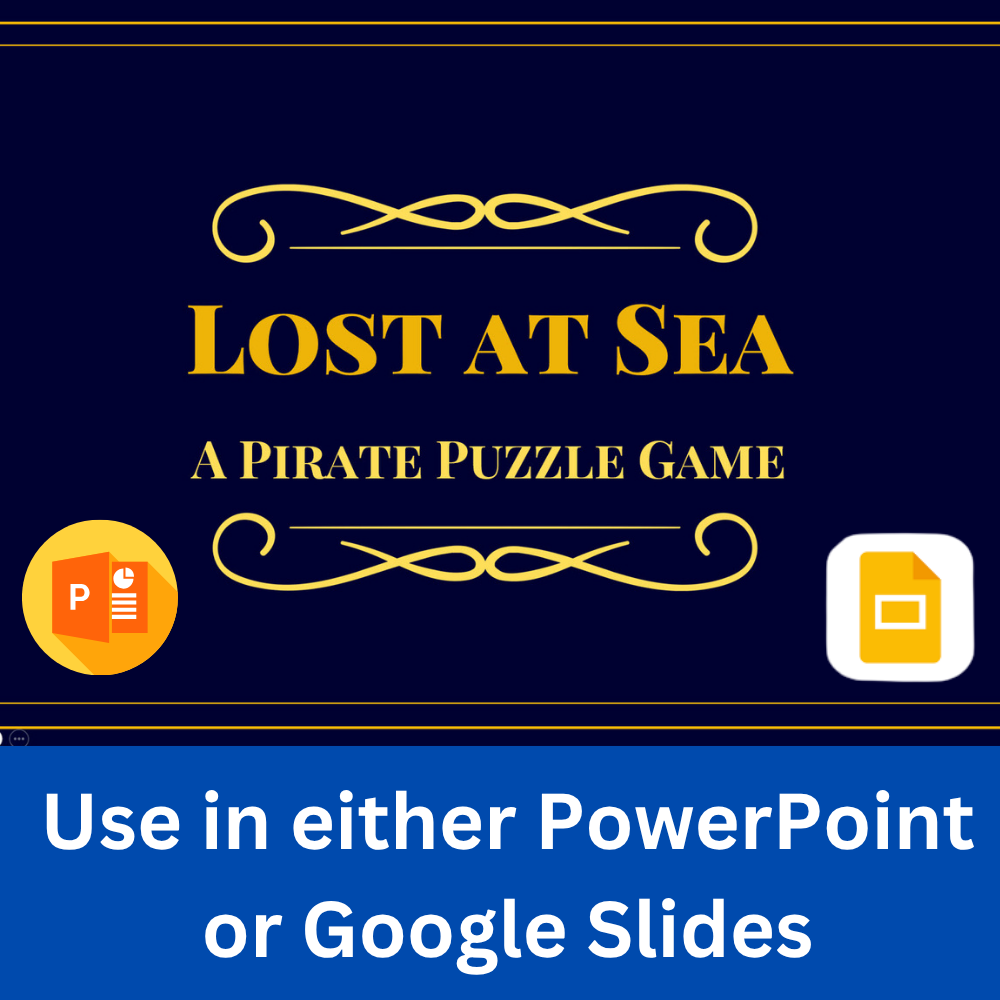 Lost at Sea: Pirate Escape Room for PowerPoint and Google Slides