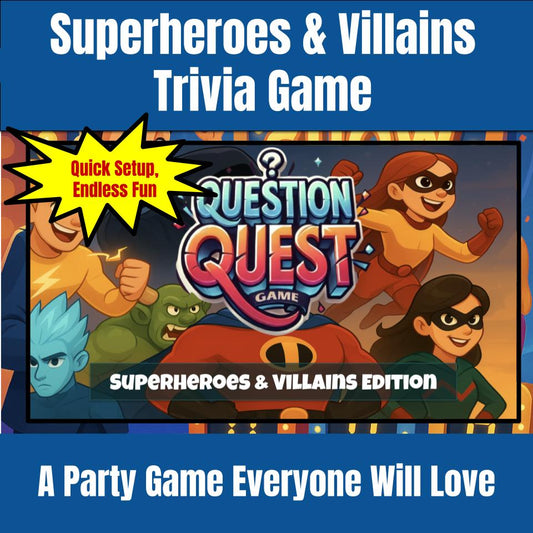 Question Quest by Gamified EduTech - Superheroes and Villains Edition