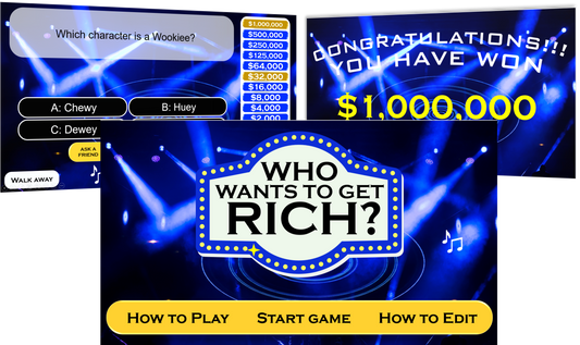 Who Wants to Get RICH? Template for POWERPOINT